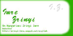 imre zrinyi business card